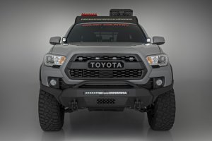 Toyota Tacoma LED Light Kit - Rough Country - Ditch Mount, Black Series Round, 3.5 Inch, Amber DRL - Black - '16-'23 Toyota Tacoma LED Light Kit - Rough Country - Ditch Mount, Black Series Round, 3.5 Inch, Amber DRL - Black - '16-'23